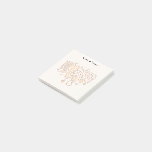 Niedlicher Herbstpatchwork Krankenpfleger Post-it Klebezettel (angewinkelt)