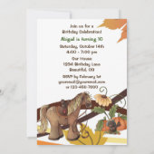 Niedlicher Herbstpony und Krähen Herbstpferd Einladung (Rückseite)
