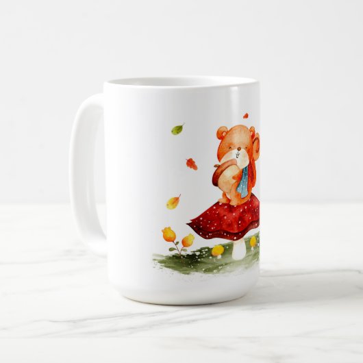 Niedlicher Herbstscheider Kaffeetasse (Vorderseite Links)