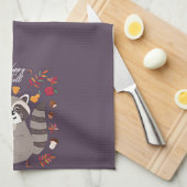 Niedlicher Herbsttracoon mit benutzerdefiniertem T Geschirrtuch (Viertel Falte)