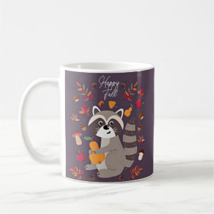 Niedlicher Herbsttracoon mit benutzerdefiniertem T Kaffeetasse