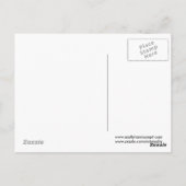 Niedlicher HerbstVampir und Schwarze Katze Postkarte (Rückseite)