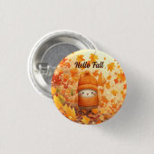 Niedlicher Herbstvogel für Herbst verkleidet Button (Vorne & Hinten)
