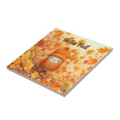 Niedlicher Herbstvogel für Herbst verkleidet Fliese (Seite)