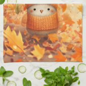 Niedlicher Herbstvogel für Herbst verkleidet Geschirrtuch (Gefaltet)