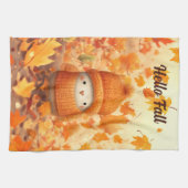 Niedlicher Herbstvogel für Herbst verkleidet Geschirrtuch (Horizontal)