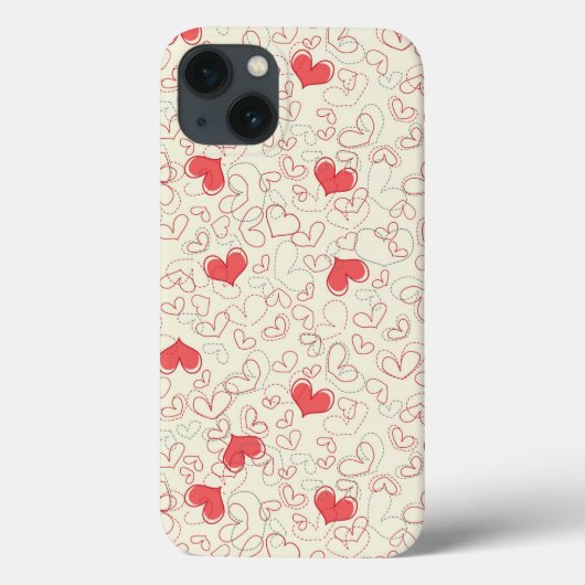 Niedlicher Herz-Hintergrund Case-Mate iPhone Hülle (Rückseite)