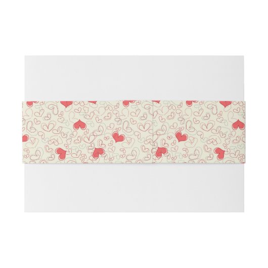 Niedlicher Herz-Hintergrund Einladungsbanderole (Rückseitenbeispiel)