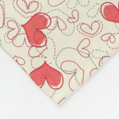 Niedlicher Herz-Hintergrund Fleecedecke (Ecke)