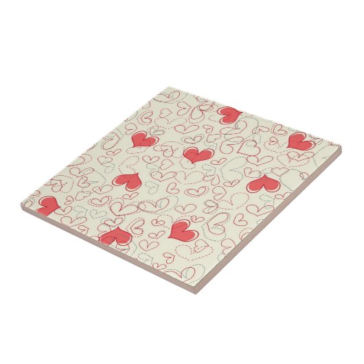 Niedlicher Herz-Hintergrund Fliese (Seite)