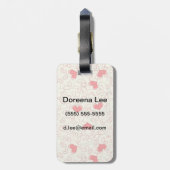 Niedlicher Herz-Hintergrund Gepäckanhänger (Rückseite vertikal)