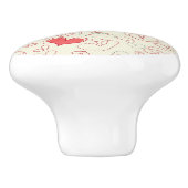 Niedlicher Herz-Hintergrund Keramikknauf (Seitenansicht)