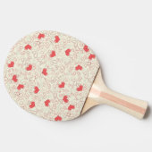 Niedlicher Herz-Hintergrund Tischtennis Schläger (Seitenansicht)