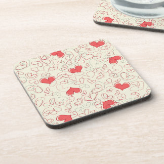 Niedlicher Herz-Hintergrund Untersetzer