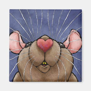Niedlicher Herz-Ratten-Magnet Magnet