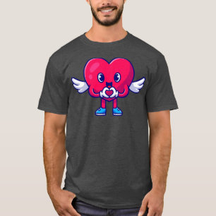 Niedlicher HerzEngel mit Liebe Unterzeichner Carto T-Shirt