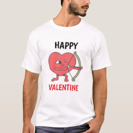 Niedlicher Herzklopfen mit Bow und Arrow Valentins T-Shirt