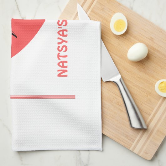 niedlicher Herzname Initial stilvoll Geschirrtuch (Viertel Falte)