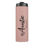Niedlicher Herzstillstand Personalisiert rosa Tuap Thermosbecher (Vorderseite)