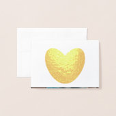 Niedlicher Herztext und Foto Valentinstag Folienkarte (Vorderseite mit Umschlag)