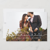 Niedlicher Herzverbinden Rette unser Foto Ann Ankündigung (Vorderseite)