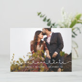 Niedlicher Herzverbinden Rette unser Foto Ann Ankündigung (Stehend Vorderseite)