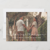 Niedlicher Herzverbinden Schriftart Versuchen wir  Ankündigung (Vorderseite)