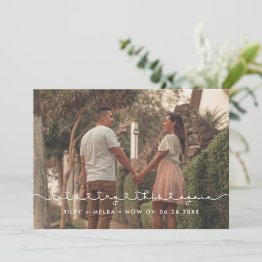 Niedlicher Herzverbinden Schriftart Versuchen wir  Ankündigung (Stehend Vorderseite)