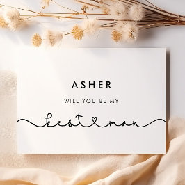 Niedlicher Herzverbindungs-Schriftart Werden Sie m Einladung