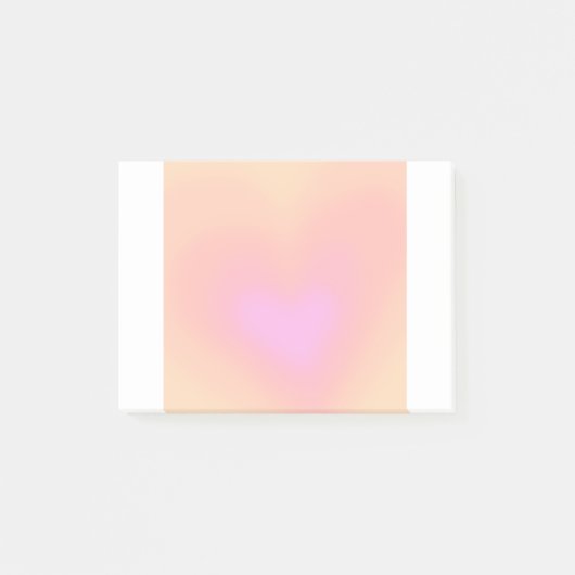 niedlicher Herzverlauf Nachhinweise Post-it Klebezettel (Vorderseite)