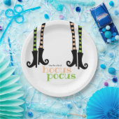 Niedlicher Hexe-Leggings-Stiefel-Hokuspokus Pappteller (Party)