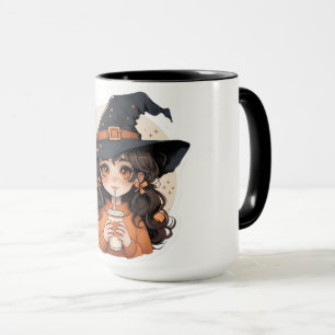 Niedlicher Hexen-Kaffeebecher Cozy Autumn Aesthe Tasse