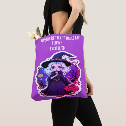 Niedlicher Hexenkürbis Wenn meine Tasche reden kön (Von Nahem)