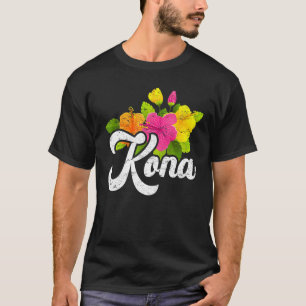 Niedlicher Hibisken Blume Sommerurlaub Hawaii Kona T-Shirt