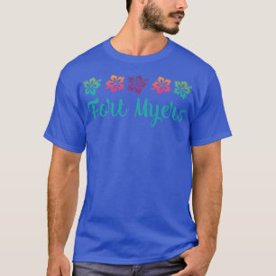 Niedlicher Hibiskus Blume Florida Fort Myers Beach T-Shirt