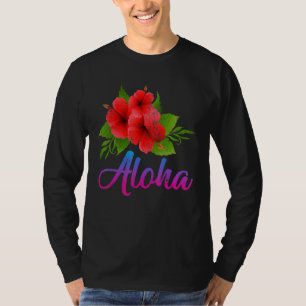 Niedlicher Hibiskus Blume Hawaii Aloha Beach T-Shirt
