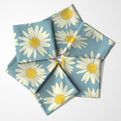 Niedlicher Himmel Blau und Weiße Flora Daisy Stoff