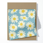 Niedlicher Himmel Blau und Weiße Flora Daisy Stoff