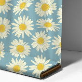 Niedlicher Himmel Blau und Weiße Flora Daisy Stoff