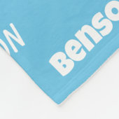 Niedlicher Himmelblau wiederholender Name personal Fleecedecke (Ecke)