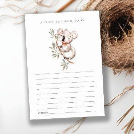 Niedlicher Hinweis von Koala Foliage für Mum Baby  Begleitkarte