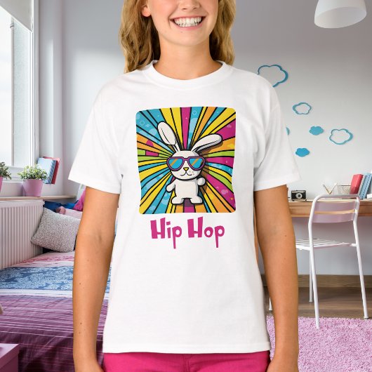 Niedlicher Hip Hop Osterhase Sonnenbrille T-Shirt