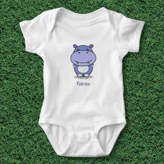 Niedlicher Hippo Baby Bodysuit Baby Strampler