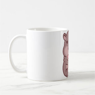 Niedlicher Hippo Drinking Bubble Tee Kaffeetasse