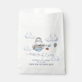 Niedlicher Hippo Fliegt Flugzeug & Wolken, erster Geschenktütchen (Vorderseite)