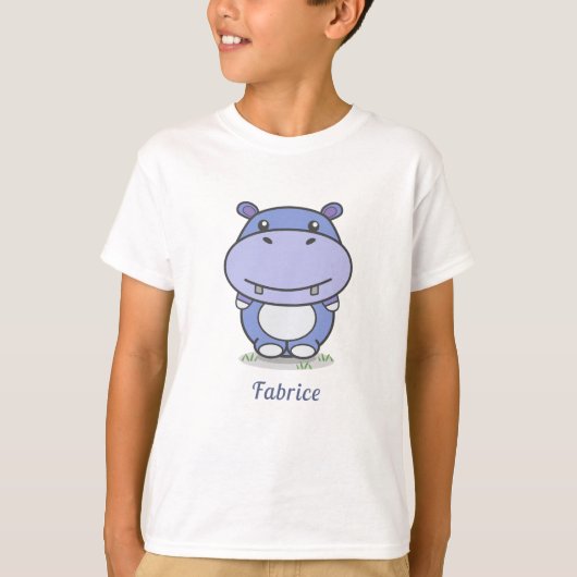 Niedlicher Hippo Kids T - Shirt (Vorderseite)