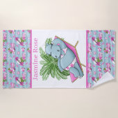 niedlicher Hippo-Liebhaber Strandtuch (Vorderseite)