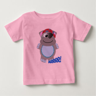 Niedlicher Hippo-Pirat Baby T-shirt
