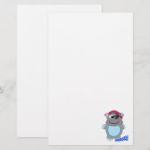 Niedlicher Hippo-Pirat Briefpapier (Vorne/Hinten)