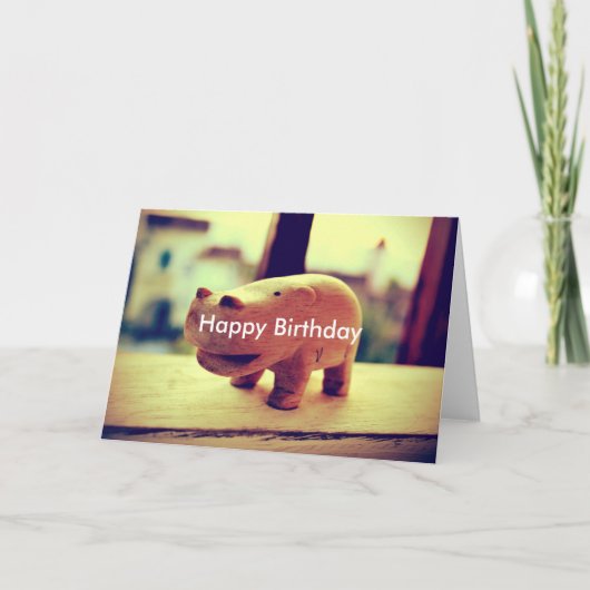 Niedlicher Hippo Toy Karte (Vorderseite)